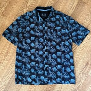 Nat Nast Mens Hawaiian Button Down Short Sleeve Shirt‎ silk blend sz Medium